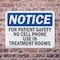 Signmission For Patient Safety No Cell Phone Use In, 14 in W x Rectangle, Plastic OS-2PACK-NS-P-1014-L-12862 - alternate 4